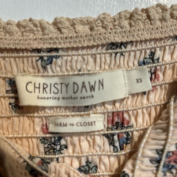 Christy Dawn Katrina Dress XS Sold Out Blooming Cream - Picture 4 of 9